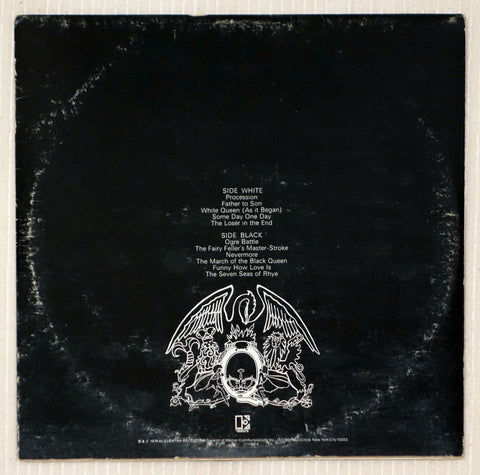 Queen ‎– Queen II vinyl record back cover