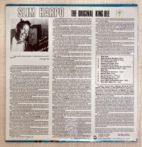 Slim Harpo – The Best Of Slim Harpo: The Original King Bee vinyl record back cover