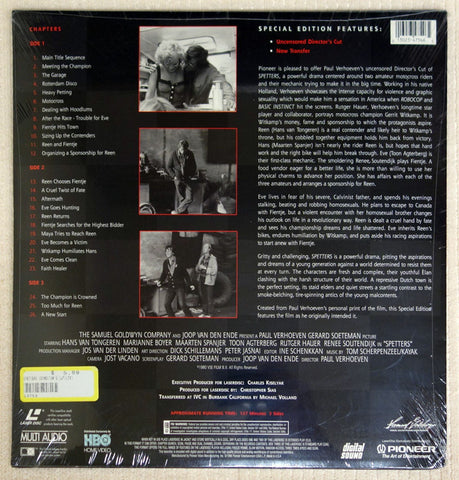 Spetters - Laserdisc - Back Cover