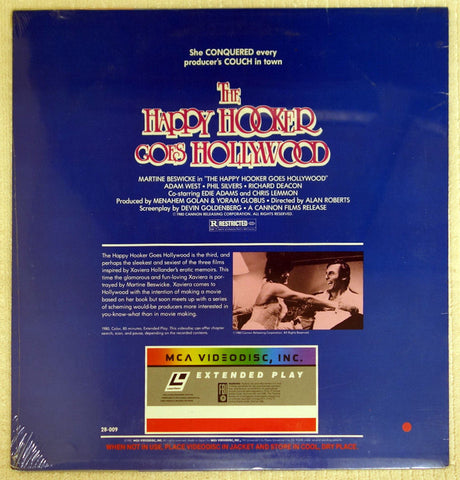 The Happy Hooker Goes Hollywood laserdisc back cover.