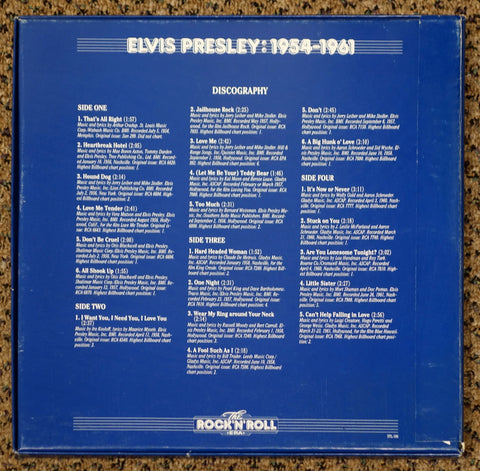 The Rock 'N' Roll Era Elvis Presley 1954-1961 vinyl record back cover