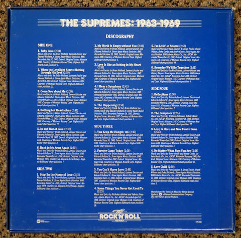 The Supremes – The Rock 'N' Roll Era: The Supremes 1963-1969 vinyl record back cover