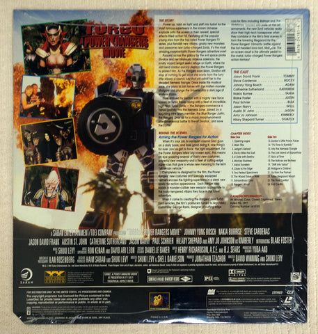 Turbo: A Power Rangers Movie LaserDisc back cover