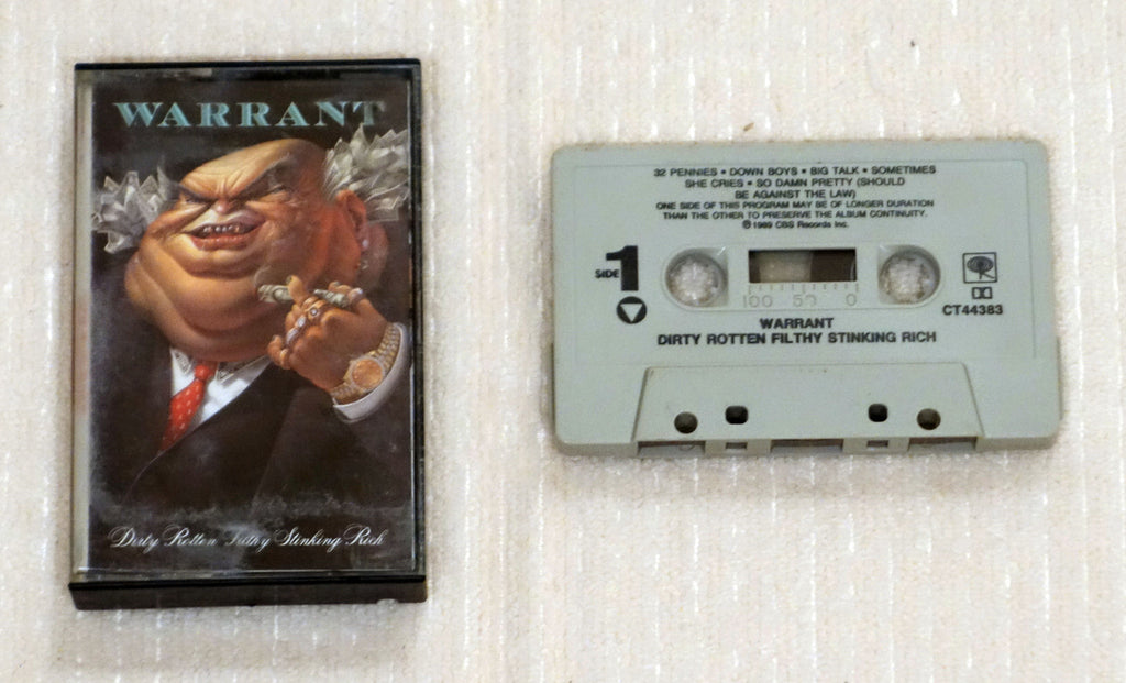 Warrant ‎– Dirty Rotten Filthy Stinking Rich cassette tape
