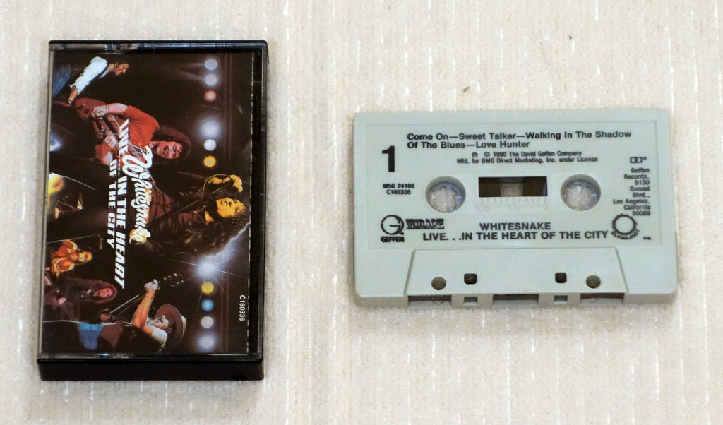 Whitesnake ‎– Live... In The Heart Of The City cassette tape