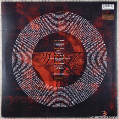 A Perfect Circle ‎– Mer De Noms vinyl record back cover