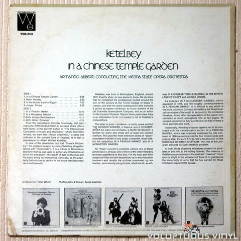 Ketelbey ‎– In A Chinese Temple Garden - Vinyl Record - Back Cover