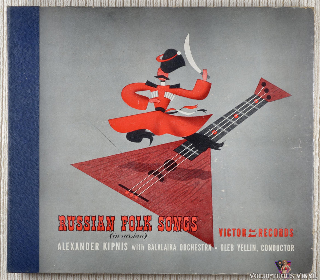 Alexander Kipnis With Balalaika Orchestra – Russian Folk Songs (In Russian) shellac front cover