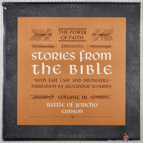 Alexander Scourby – The Power Of Faith Presents Stories From The Bible Volume III vinyl record front cover