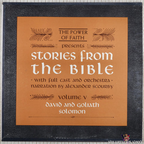 Alexander Scourby – The Power Of Faith Presents Stories From The Bible Volume V vinyl record front cover