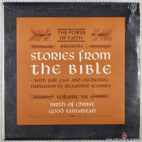 Alexander Scourby – The Power Of Faith Presents Stories From The Bible Volume VII vinyl record front cover