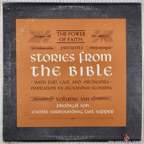 Alexander Scourby – The Power Of Faith Presents Stories From The Bible Volume VIII vinyl record front cover