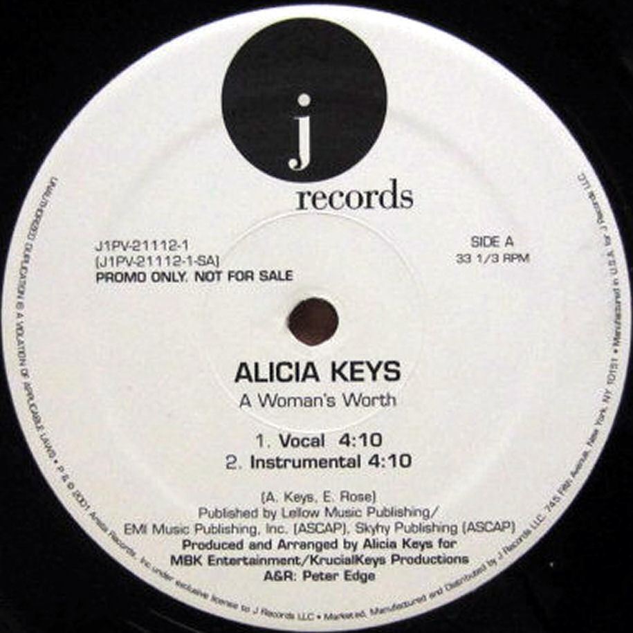Alicia Keys ‎– A Woman's Worth vinyl record