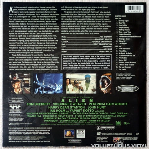Alien - LaserDisc - Back Cover