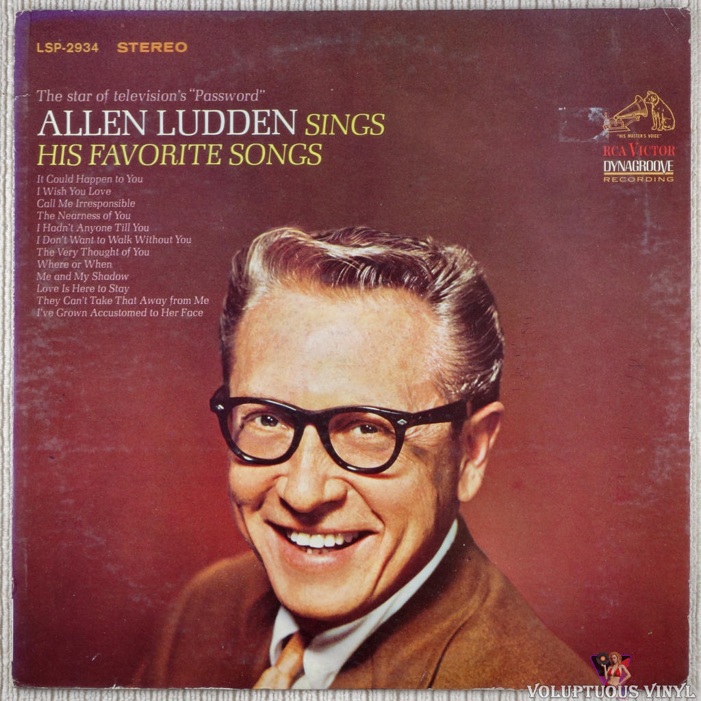 Allen Ludden ‎– Allen Ludden Sings His Favorite Songs vinyl record front cover