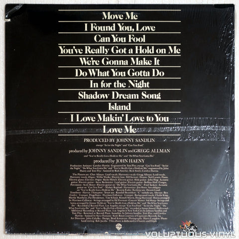 Allman And Woman ‎– Two The Hard Way - Vinyl Record - Back Cover
