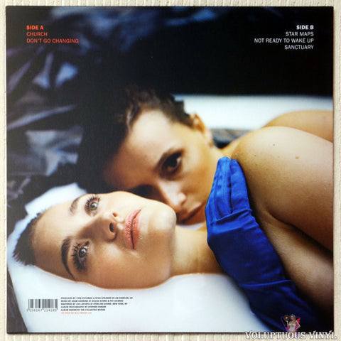 Aly & AJ ‎– Sanctuary vinyl record back cover