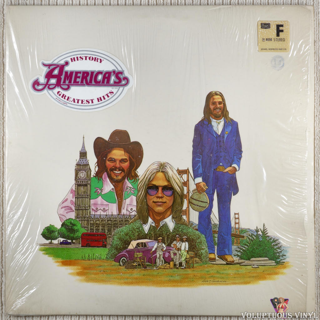 America ‎– History: America's Greatest Hits vinyl record front cover