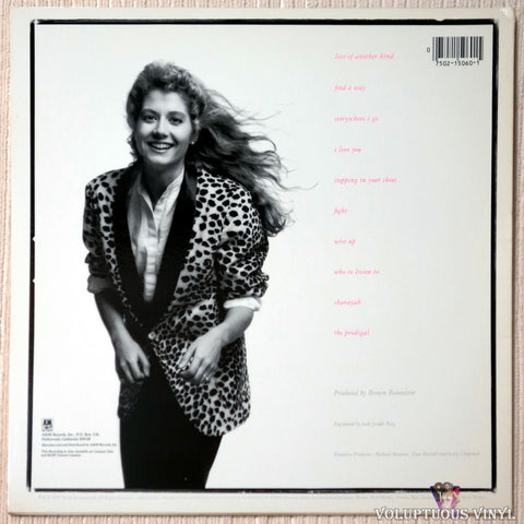 Amy Grant ‎– Unguarded vinyl record back cover