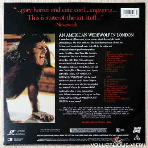 American Werewolf in London - LaserDisc - Back Cover