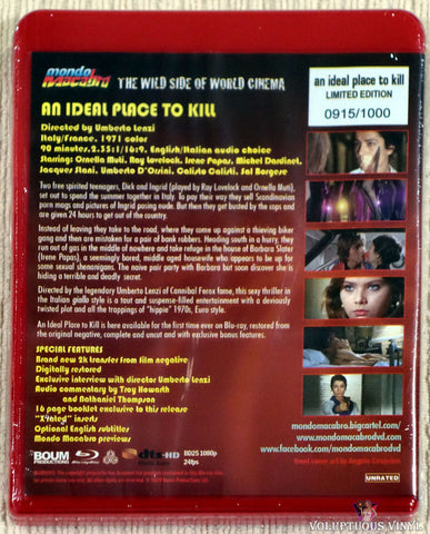 An Ideal Place To Kill blu-ray back cover