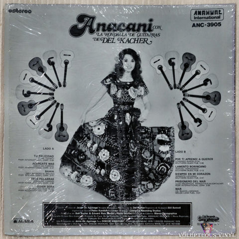 Anacani ‎– Anacani Con La Rondalla De Gutarras De Del Kacher vinyl record back cover