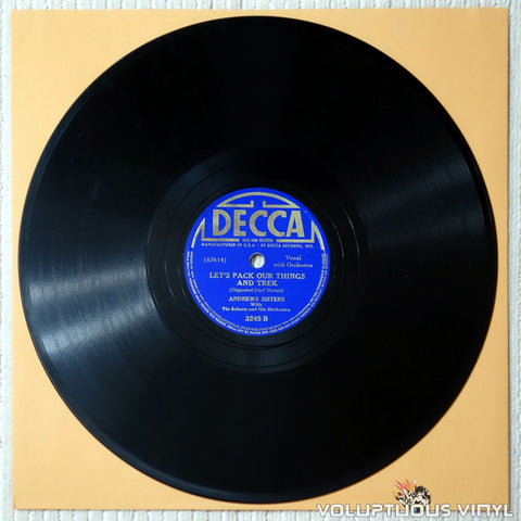 Andrews Sisters, The ‎–  Let's Pack Our Things And Trek - Shellac
