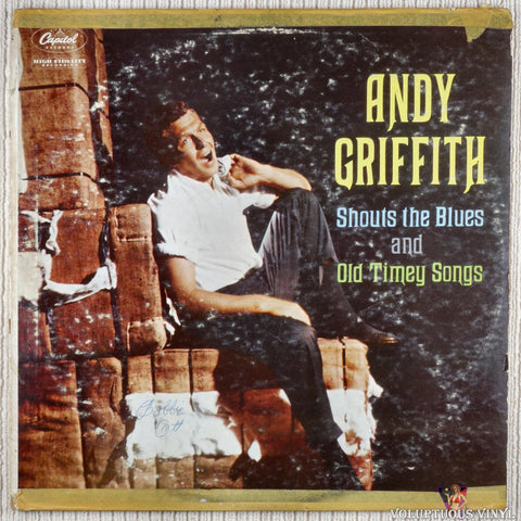 Andy Griffith – Shouts The Blues And Old Timey Songs vinyl record front cover