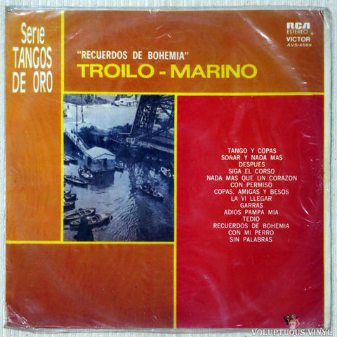 Aníbal Troilo, Alberto Marino ‎– Recuerdos De Bohemia vinyl record front cover