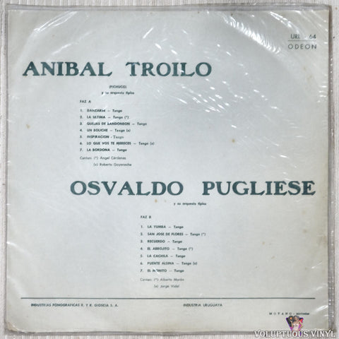 Aníbal Troilo & Osvaldo Pugliese Y Su Orquesta Típica ‎– Tangos De Hoy Y De Siempre vinyl record back cover