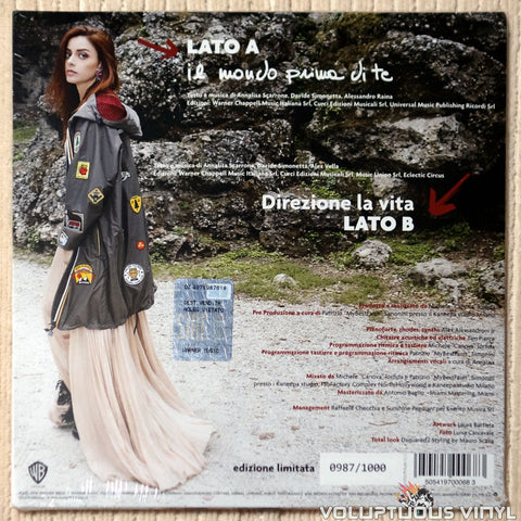 Annalisa ‎– Il Mondo Prima Di Te vinyl record back cover