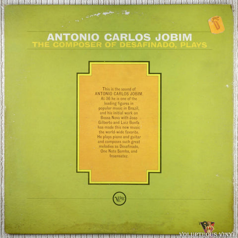Antonio Carlos Jobim – The Composer Of Desafinado, Plays vinyl record back cover