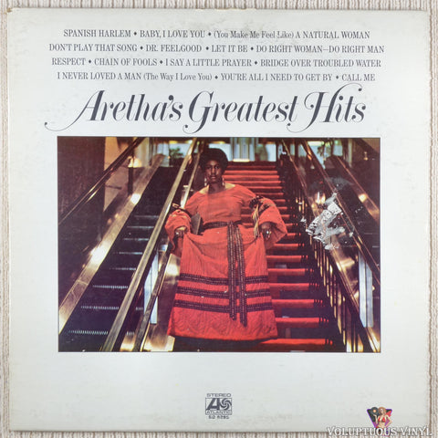 Aretha Franklin – Aretha's Greatest Hits vinyl record front cover