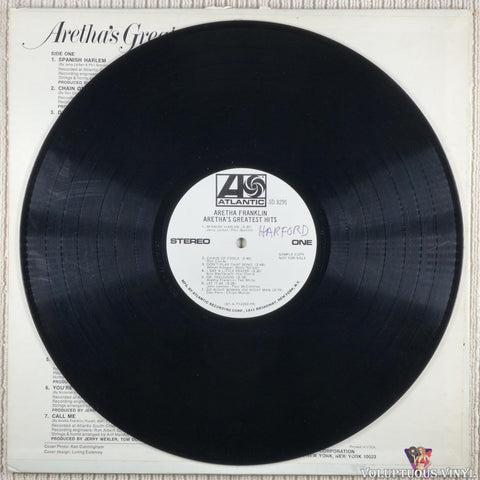 Aretha Franklin – Aretha's Greatest Hits vinyl record 