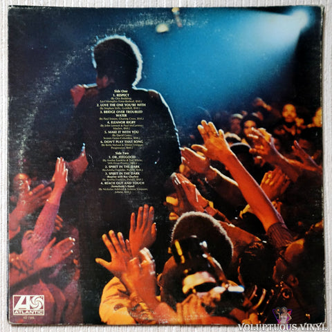 Aretha Franklin ‎– Live At Fillmore West vinyl record back cover