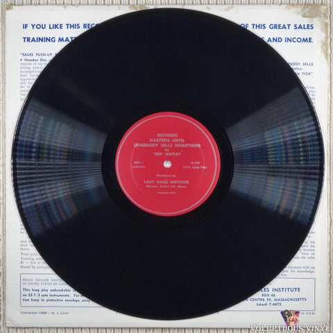 Arthur H. "Red" Motley – Nothing Happens Until Somebody Sells Something vinyl record
