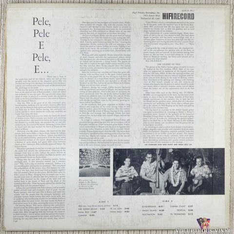 Arthur Lyman ‎– The Legend Of Pele vinyl record back cover