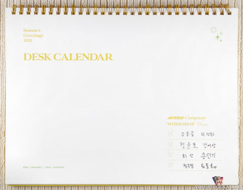 Ateez Season's Greetings 2021 Desk Calendar