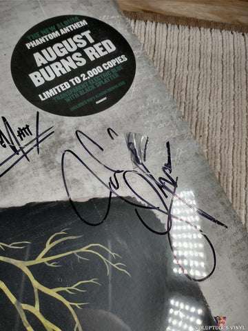 August Burns Red ‎– Phantom Anthem vinyl record front cover autograph