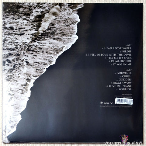Avril Lavigne ‎– Head Above Water vinyl record back cover