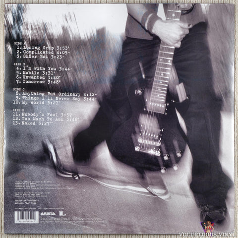 Avril Lavigne ‎– Let Go vinyl record back cover