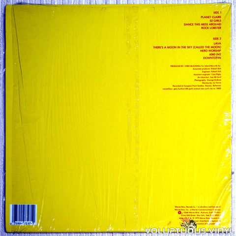 The B-52's ‎– The B-52's - Vinyl Record - Back Cover