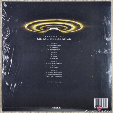 Babymetal ‎– Metal Resistance vinyl record back cover