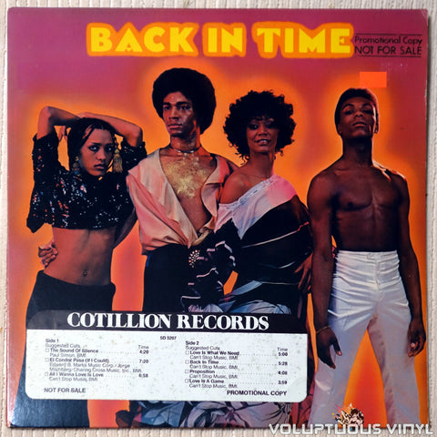 Back In Time ‎– Back In Time - Vinyl Record - Front Cover