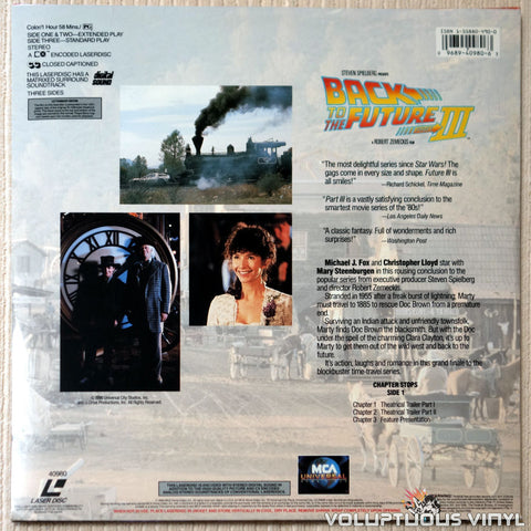 Back To The Future Part III - LaserDisc - Back Cover