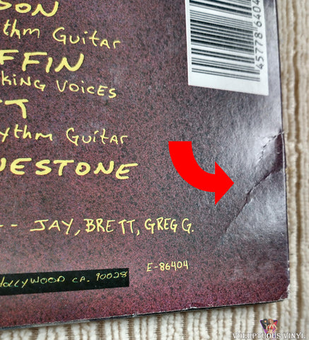 Bad Religion ‎– Suffer vinyl record back cover spine