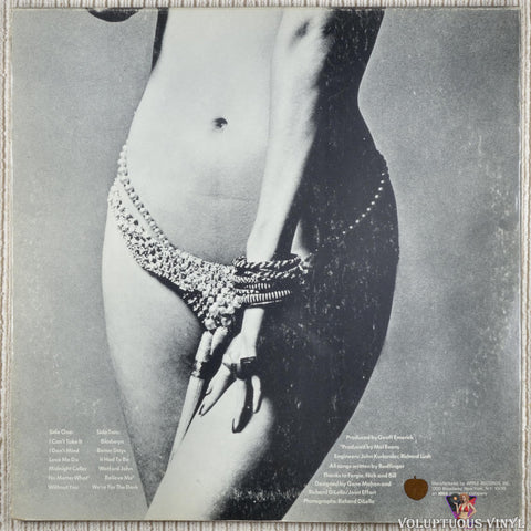 Badfinger – No Dice vinyl record back cover