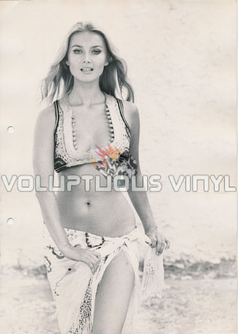 Barbara Bouchet - 1969 Large Format Skimpy Bohemian Outfit Italian Press Photo