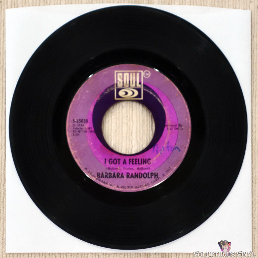 Barbara Randolph ‎– I Got A Feeling vinyl record Side A