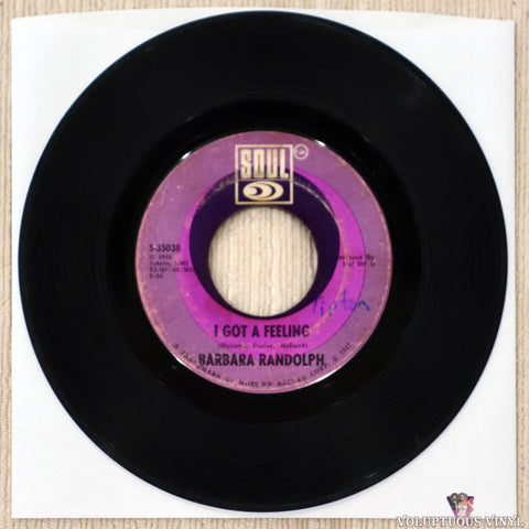 Barbara Randolph ‎– I Got A Feeling vinyl record Side A